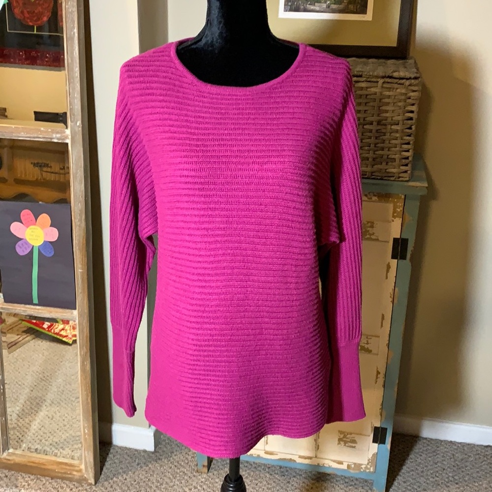 Rachel Zoe Magenta Hi/Lo Sweater